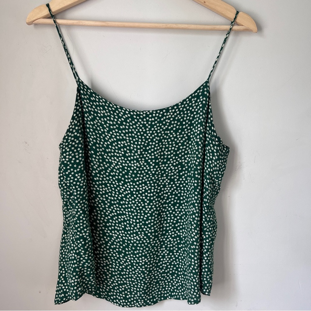 Reformation Green Polka Dot Daisy Tank Top Small